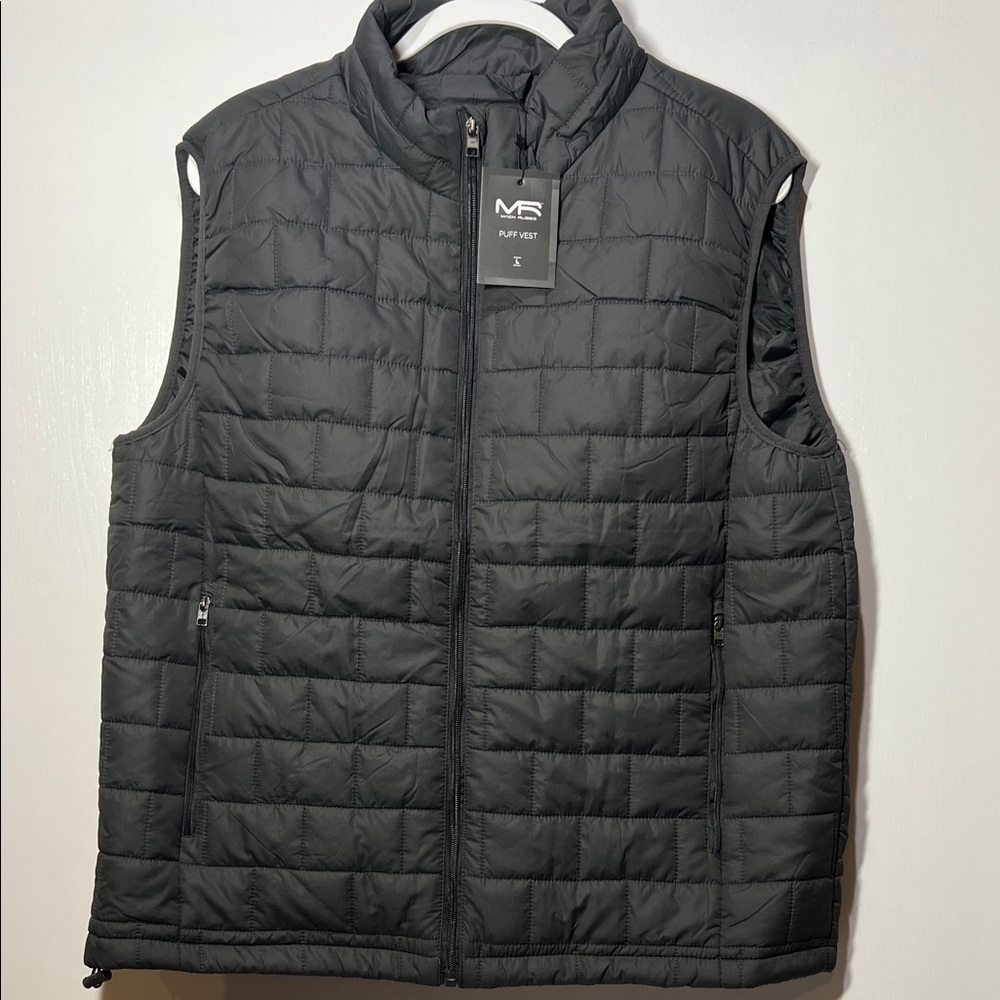 Mark Russo Men's L Dark Gray Puffer Vest